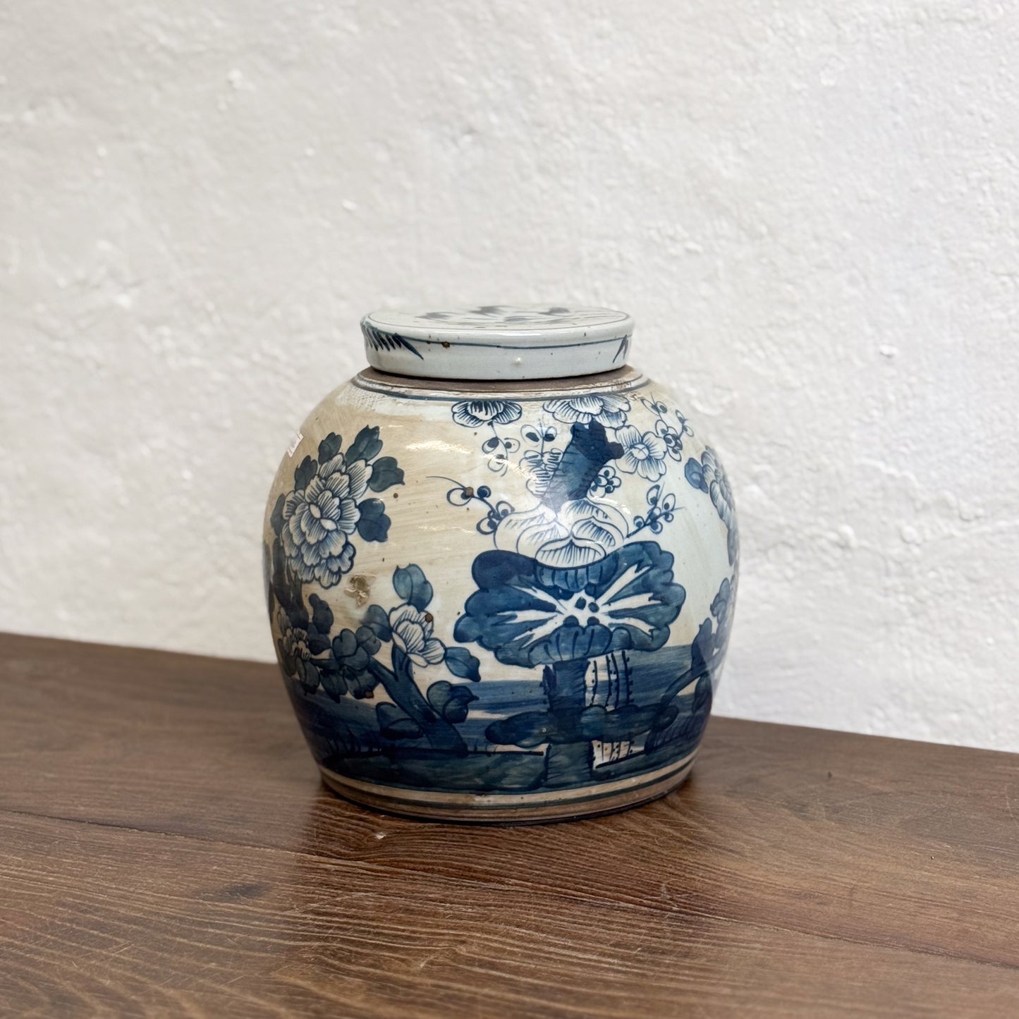 Peony & Lily Porcelain Ginger Jar