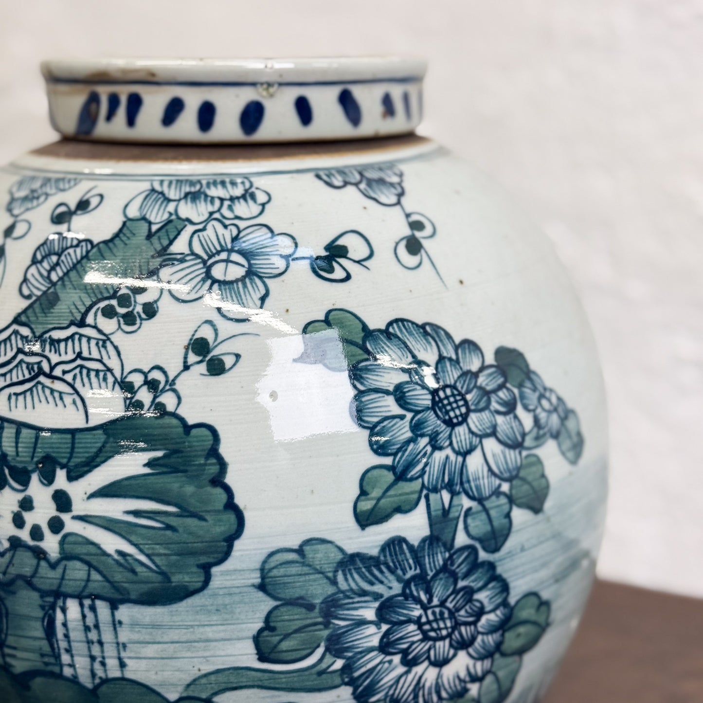 Peony & Lily Porcelain Ginger Jar