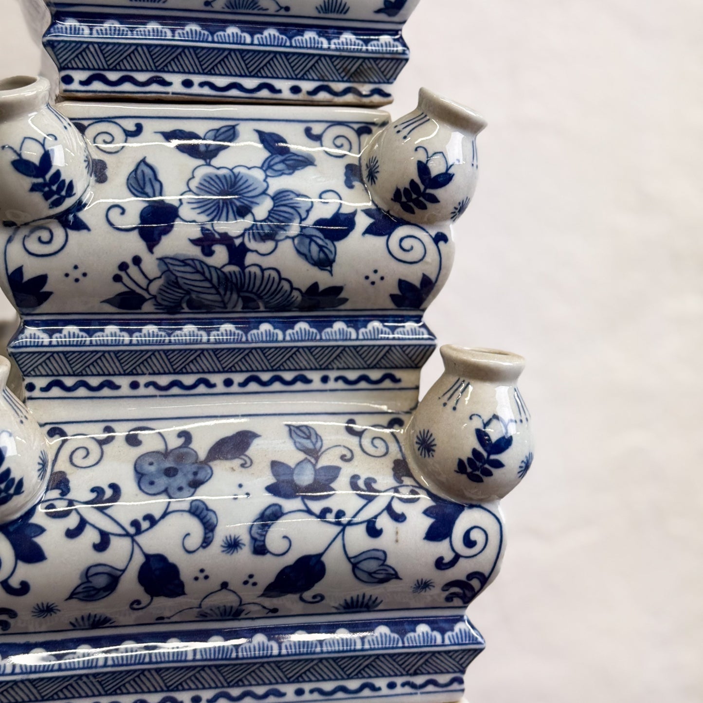 Porcelain Pagoda Tulip Vase I