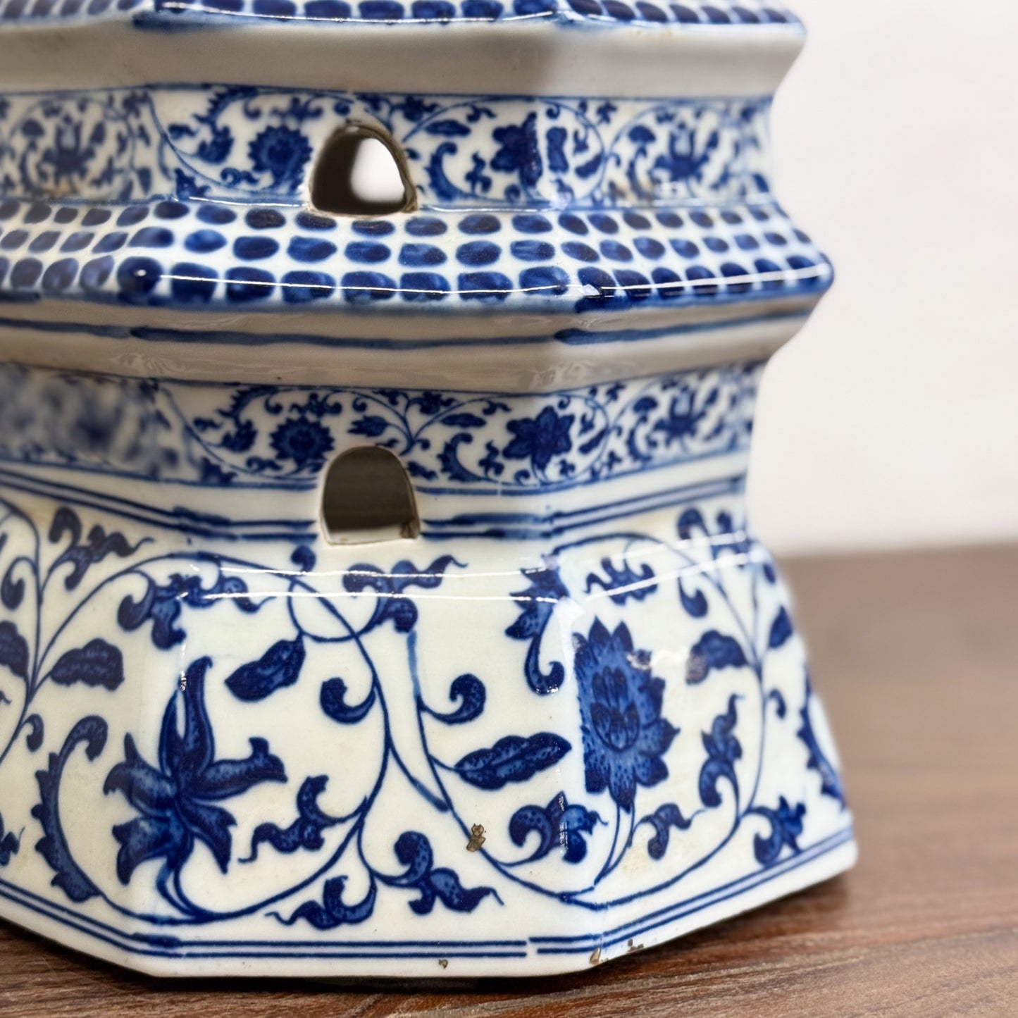 Flower & Vine Porcelain Pagoda