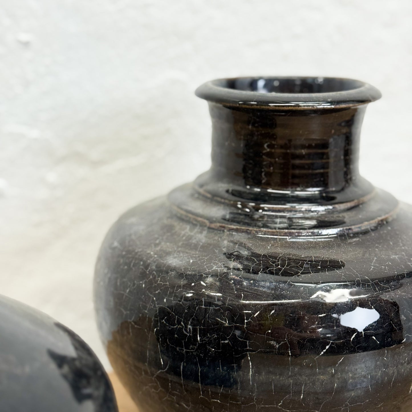 Bottle Neck Shanxi Style Glazed Vase