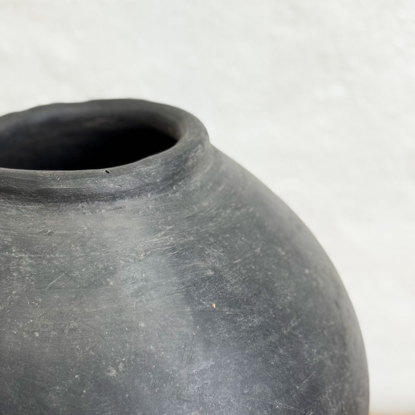 Unglazed Moon Pot