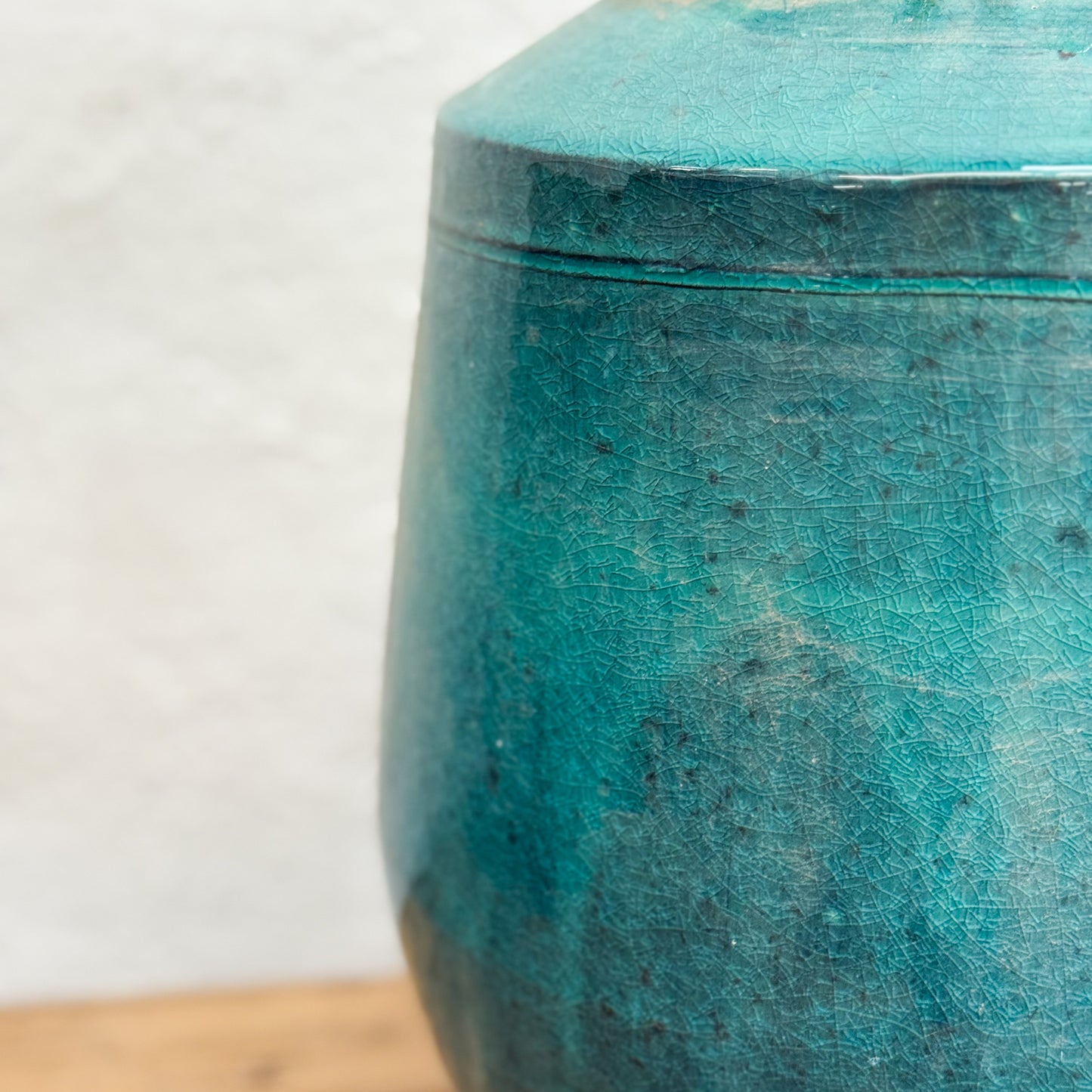 Teal Glazed Pot