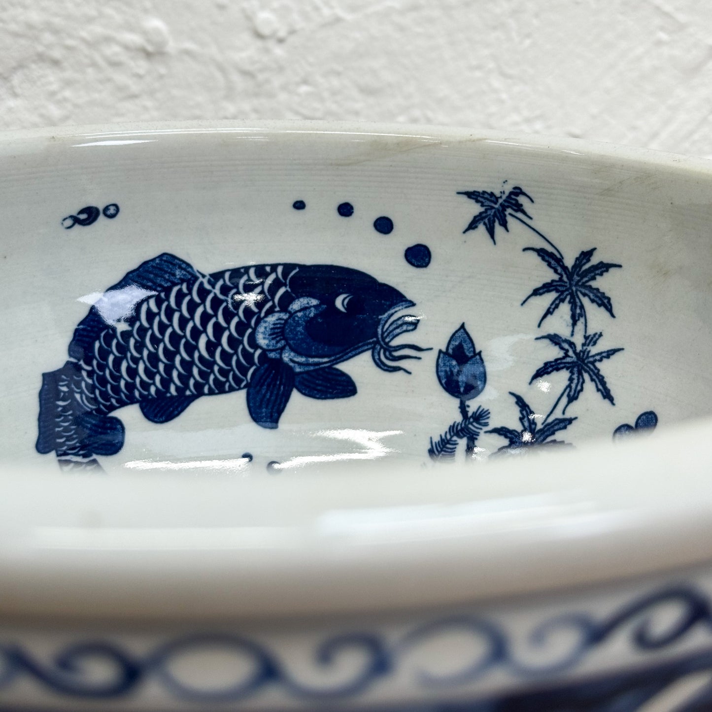 Fish & Floral Porcelain Bowl