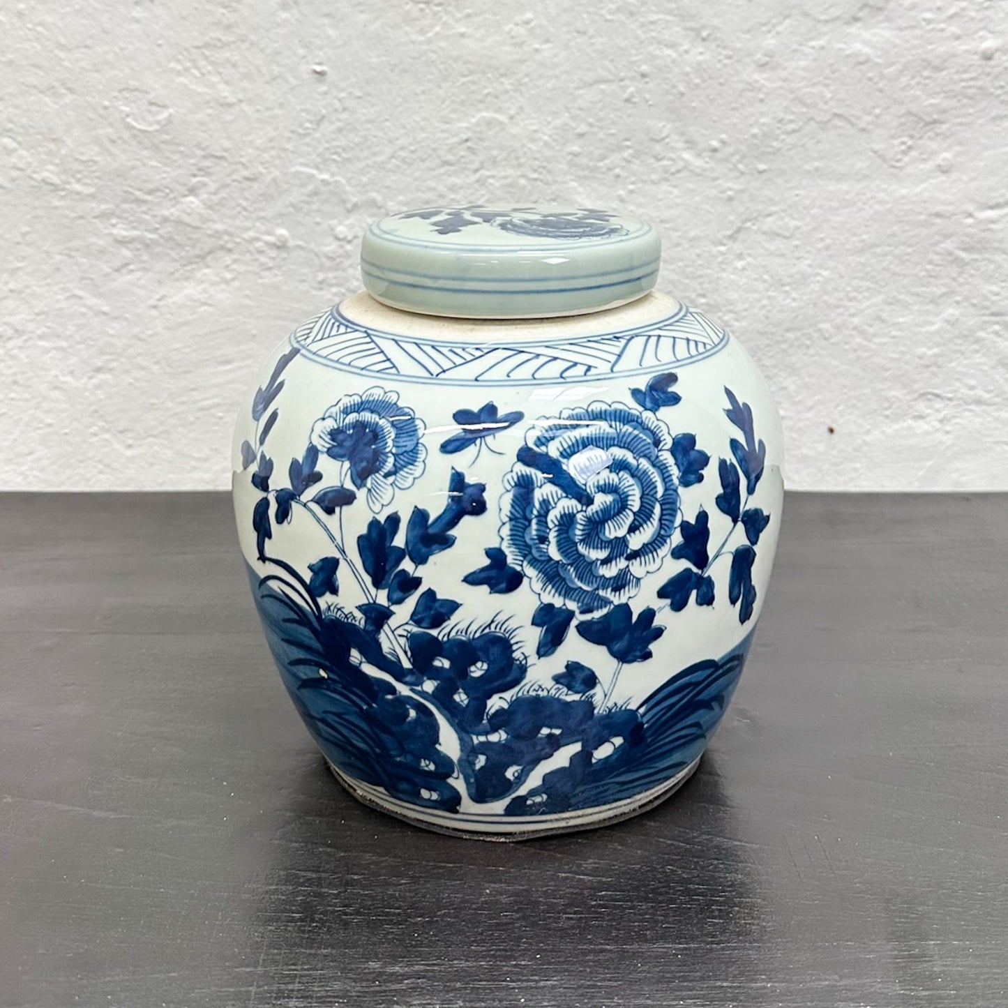 Peony Bouquet Porcelain Ginger Jar