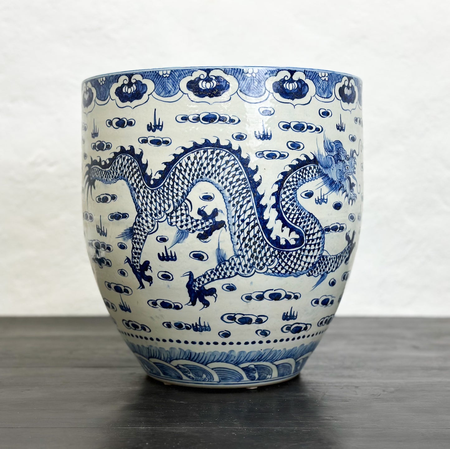 Dragon & Cloud Porcelain Planter