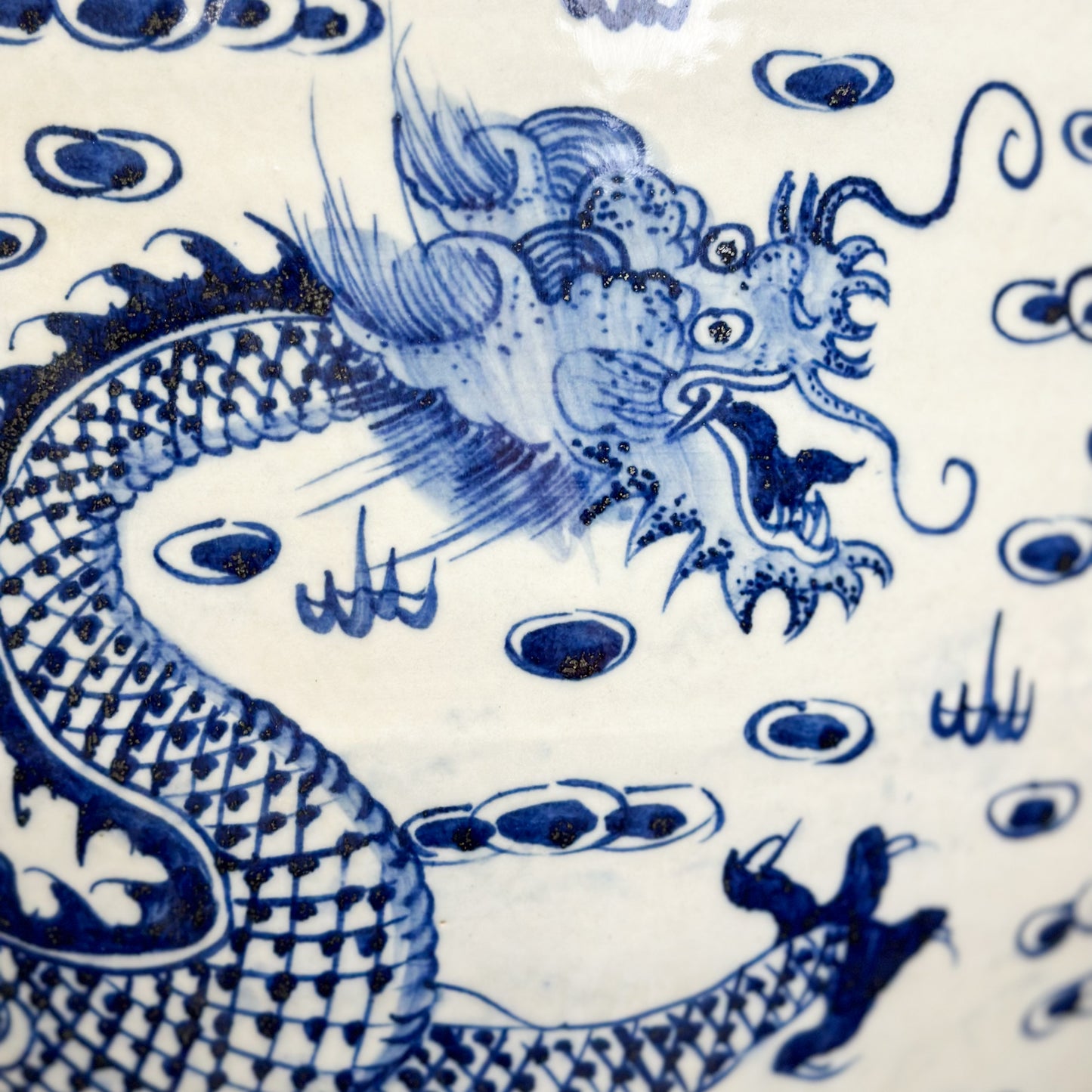 Dragon & Cloud Porcelain Planter