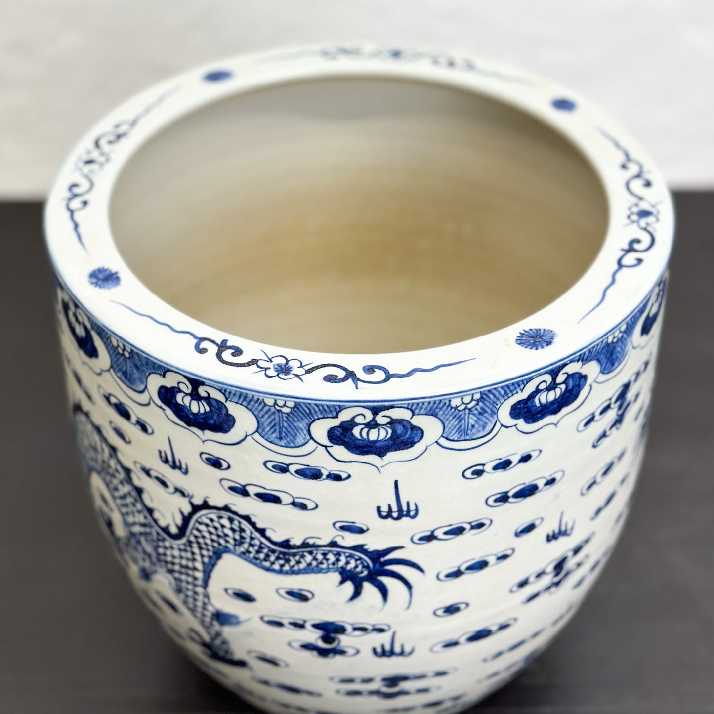 Dragon & Cloud Porcelain Planter