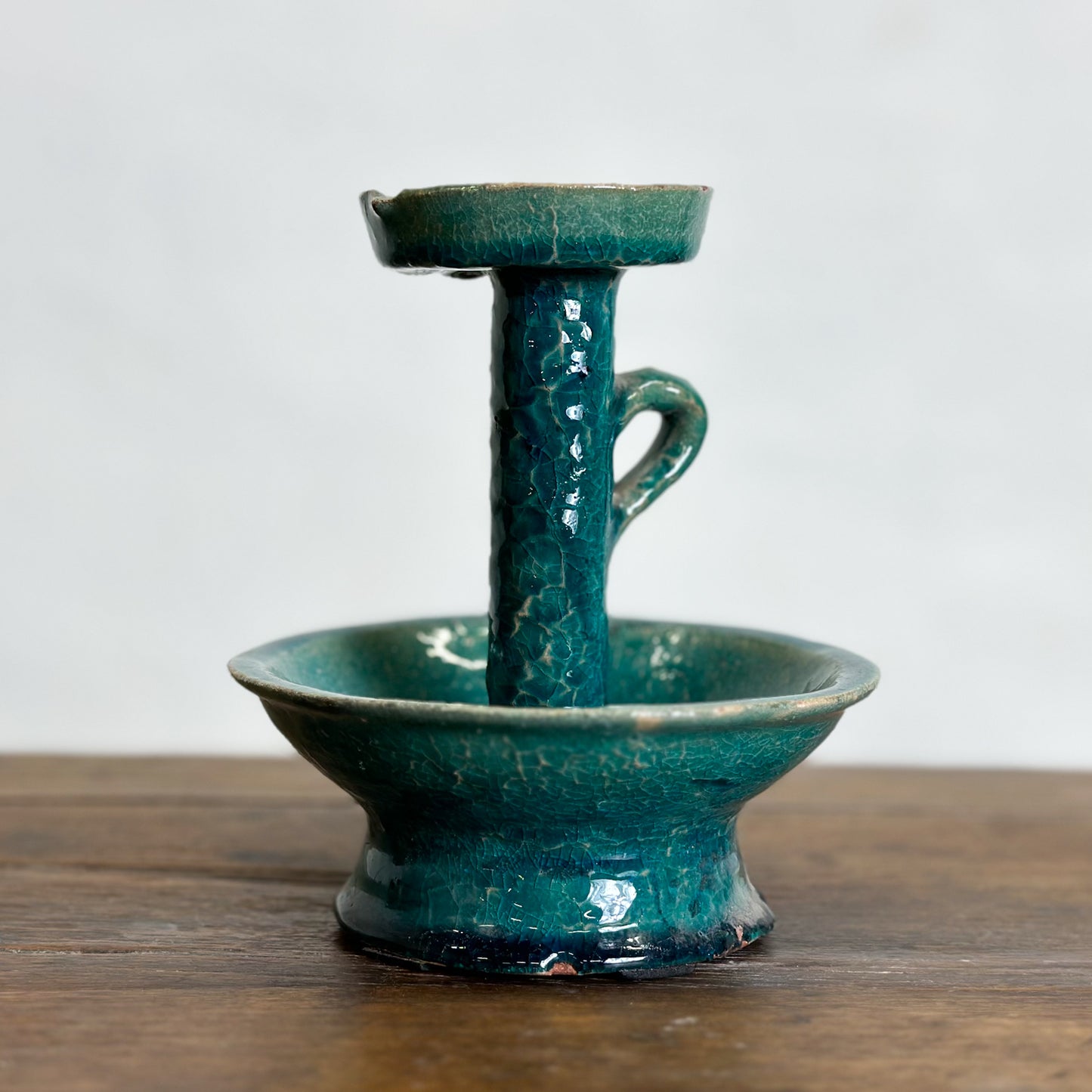 Crackled Glaze Candle Stand