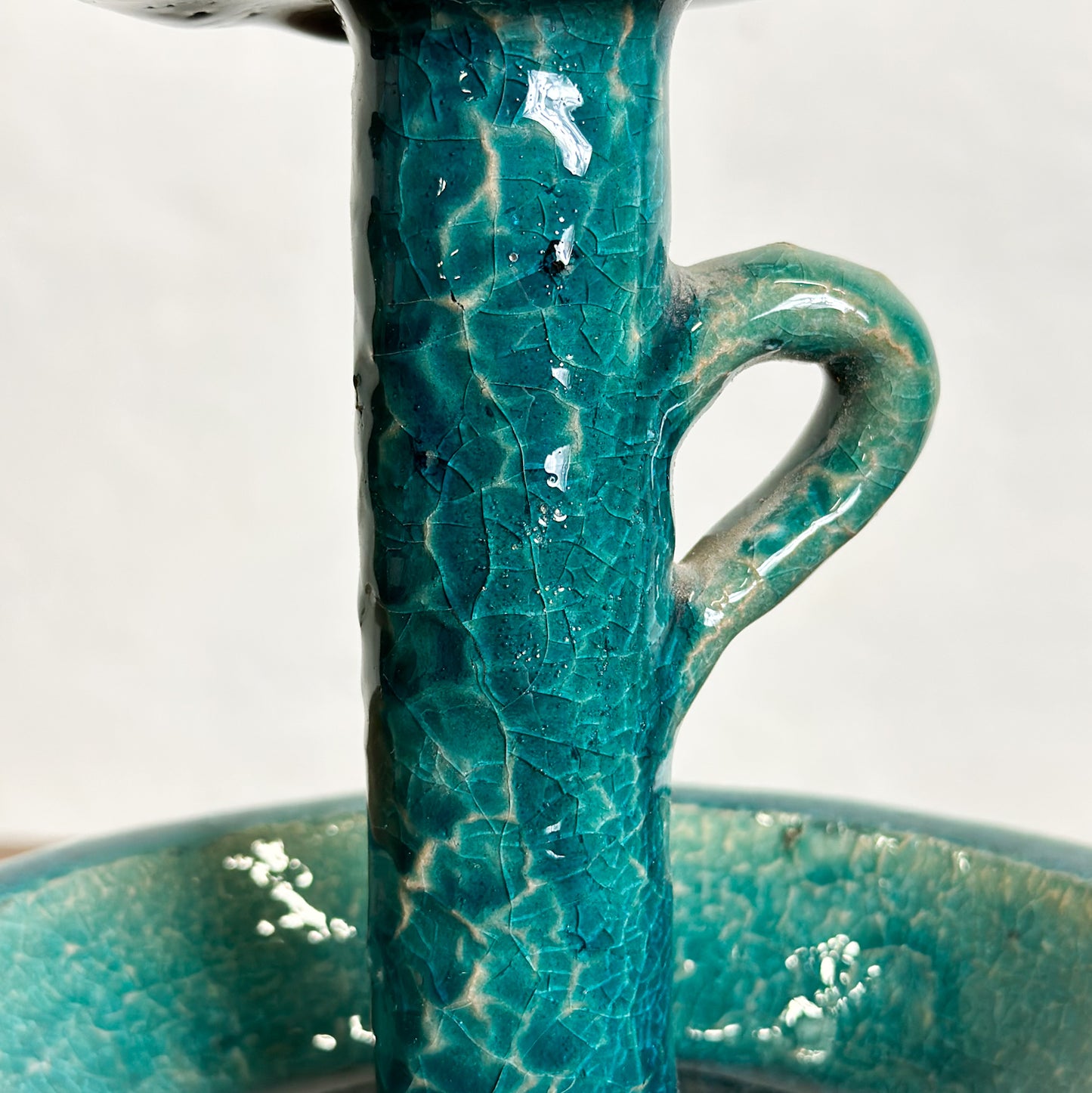 Crackled Glaze Candle Stand
