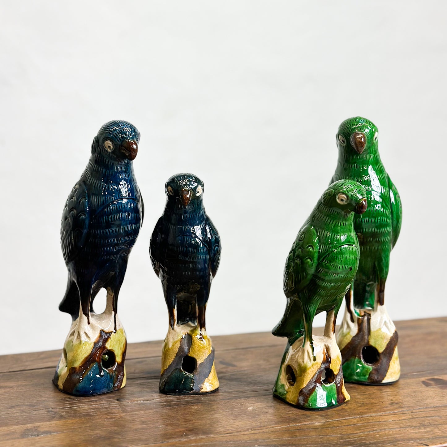 Glazed Porcelain Parrot
