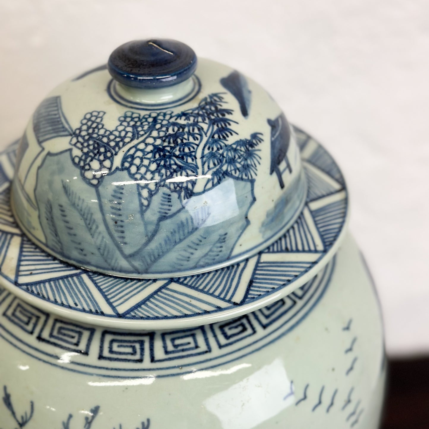 Chinese-Blue-and-White-Porcelain-Temple-Jar-Mountain-Village