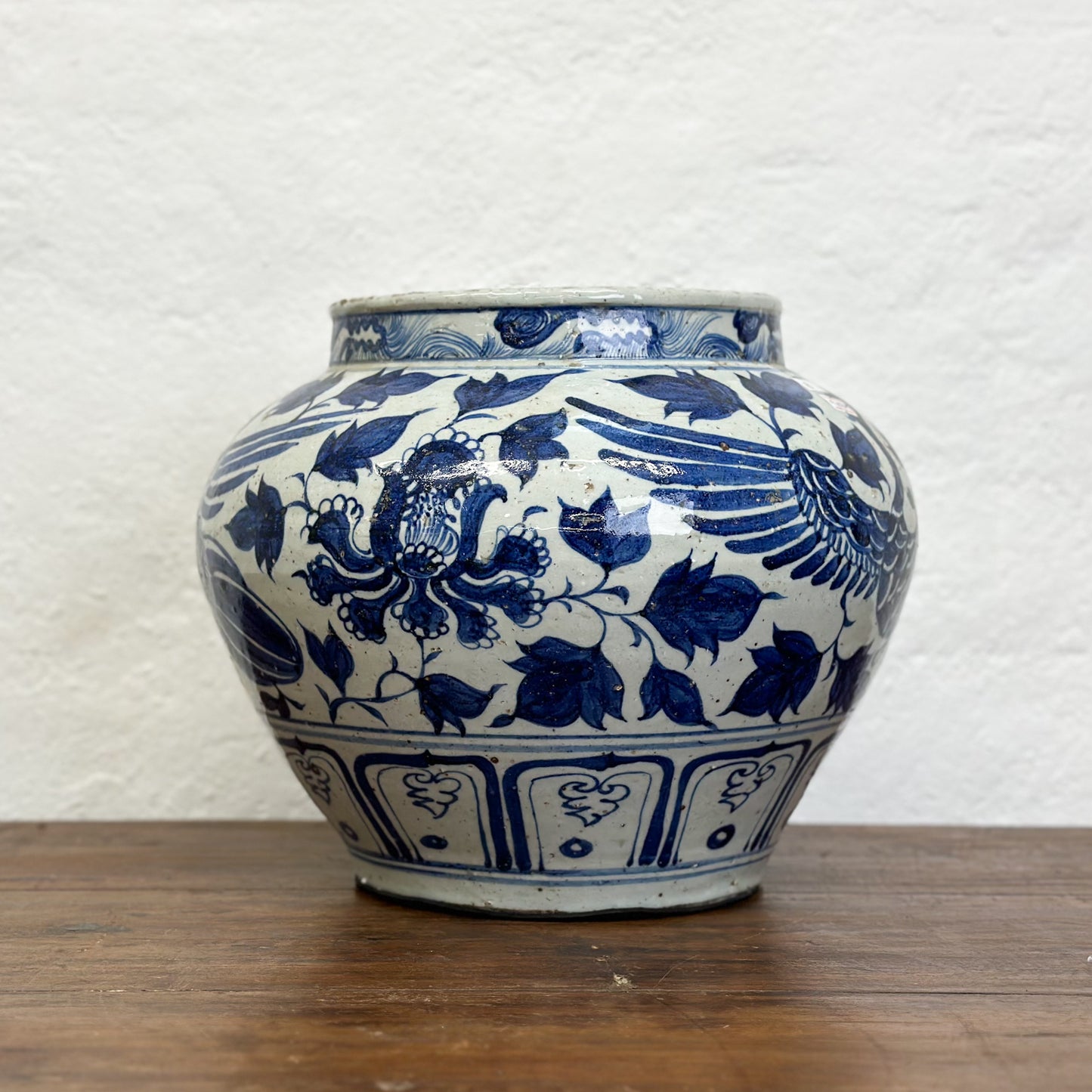 Yuan Style Phoenix Porcelain Pot