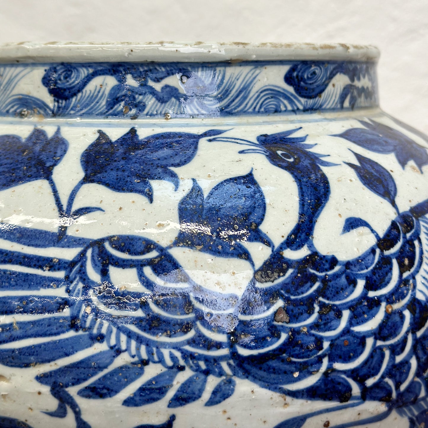 Yuan Style Phoenix Porcelain Pot