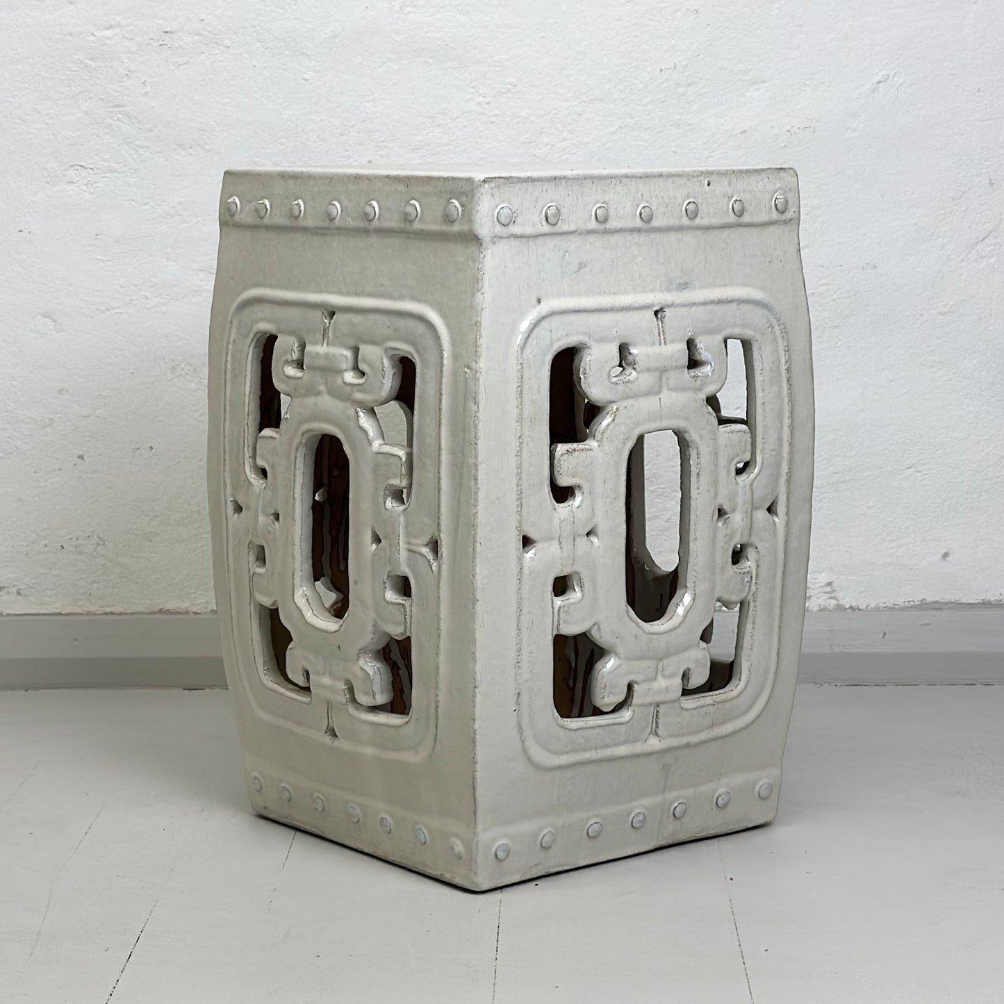 Fret Square Porcelain Stool