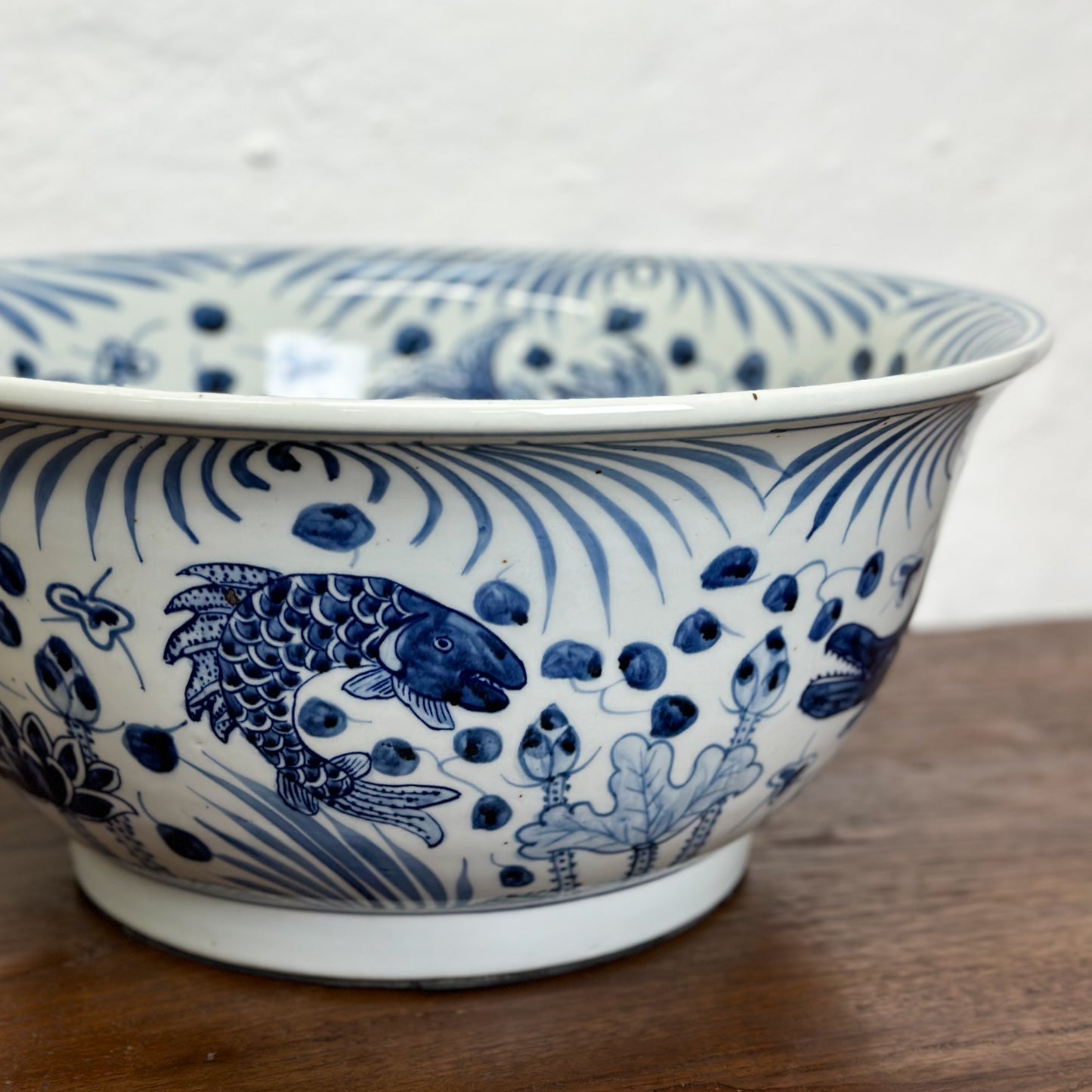 Large Fish Pond Porcelain Bowl