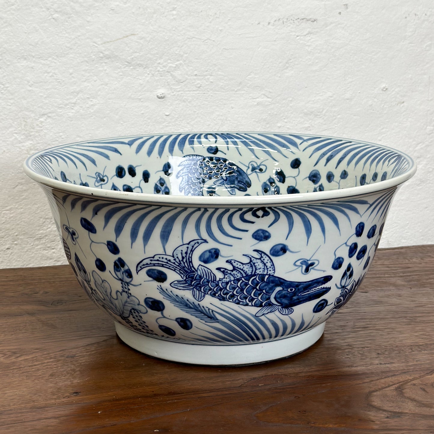 Large Fish Pond Porcelain Bowl