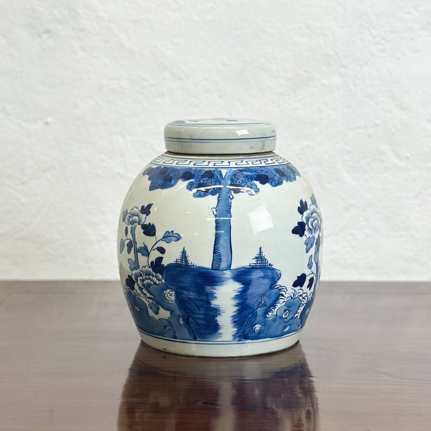 Trees & Flowers Porcelain Ginger Jar