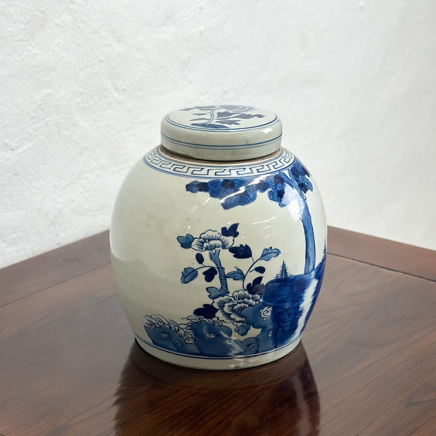 Trees & Flowers Porcelain Ginger Jar