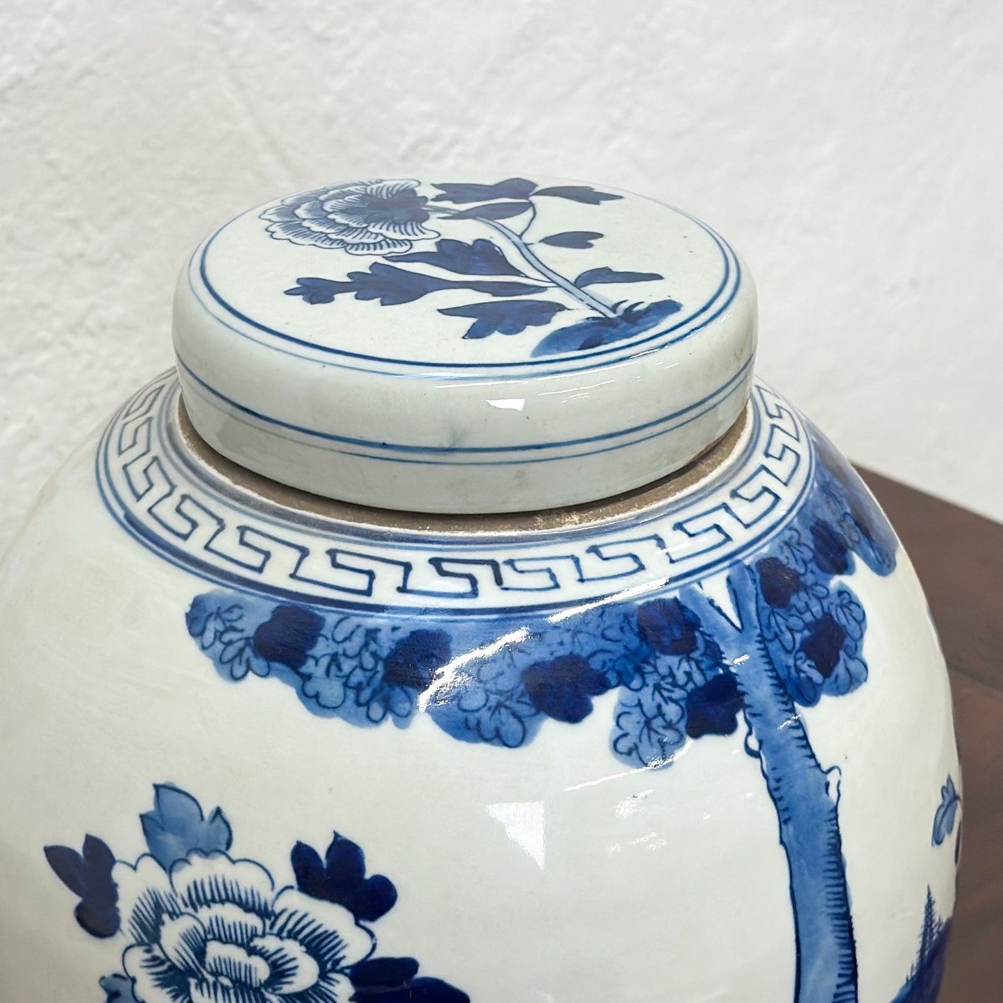 Trees & Flowers Porcelain Ginger Jar