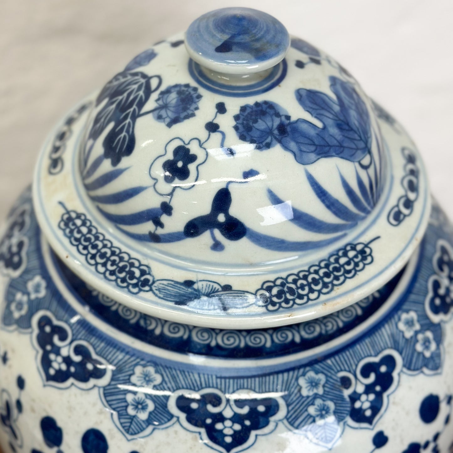 Fish Porcelain Temple Jar