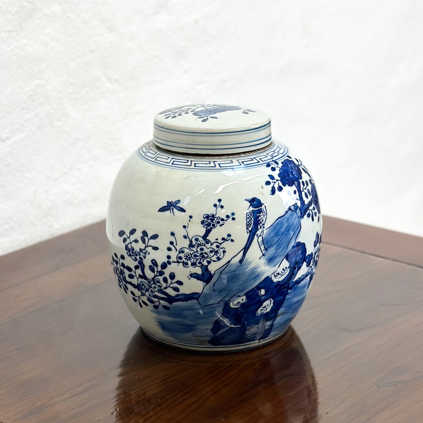 Magpie & Peony Porcelain Ginger Jar