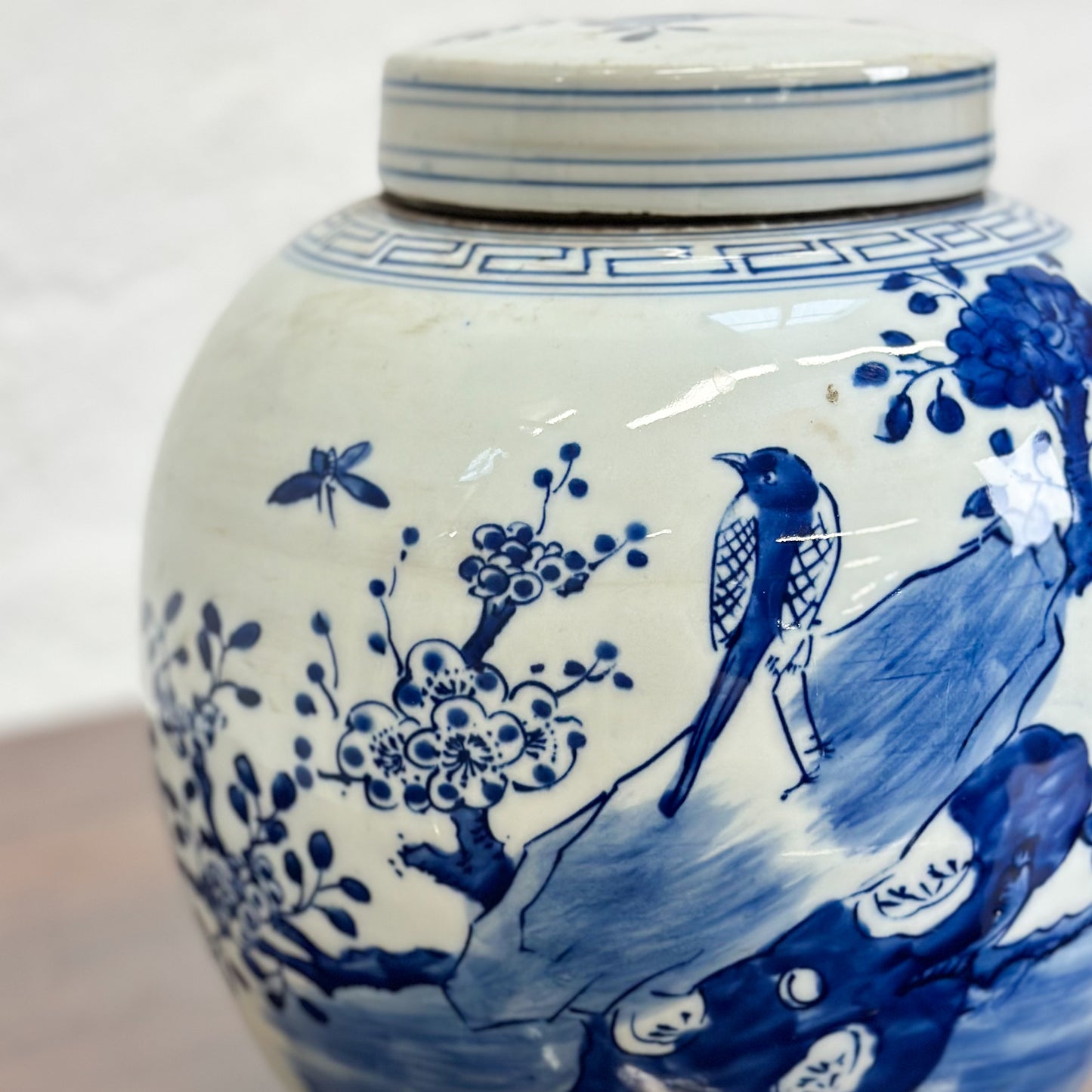 Magpie & Peony Porcelain Ginger Jar