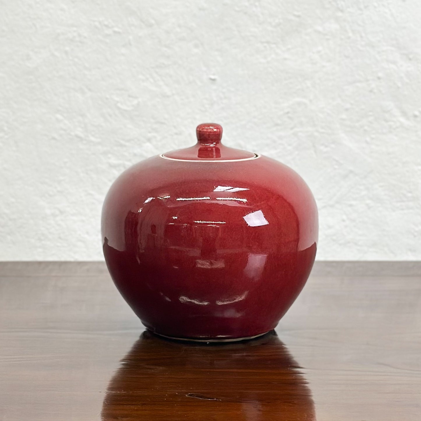Burgundy Porcelain Jar