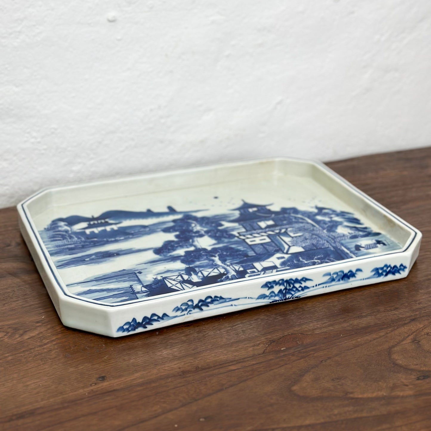 Village Scene Porcelain Tray