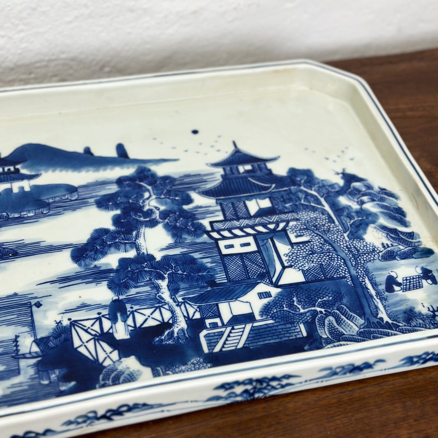 Village Scene Porcelain Tray