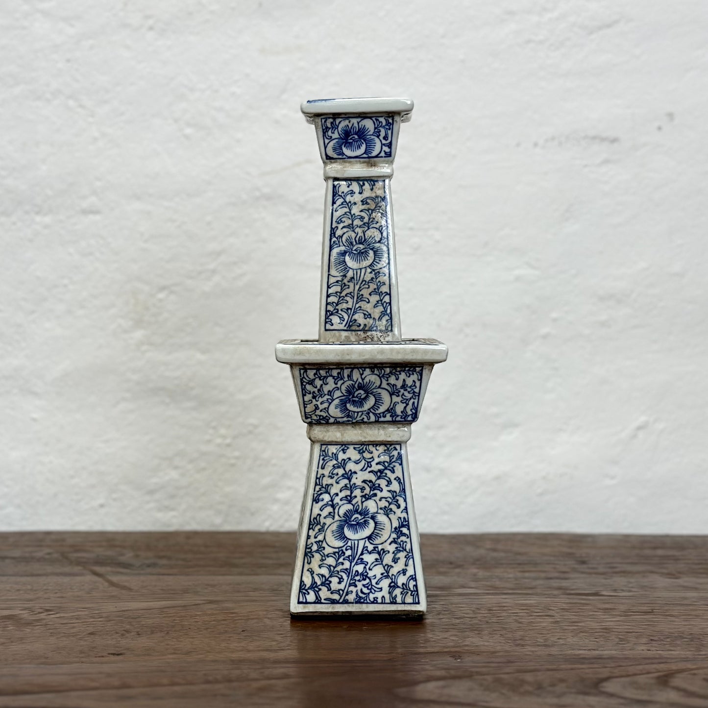 Square Vine Porcelain Candle Holder I