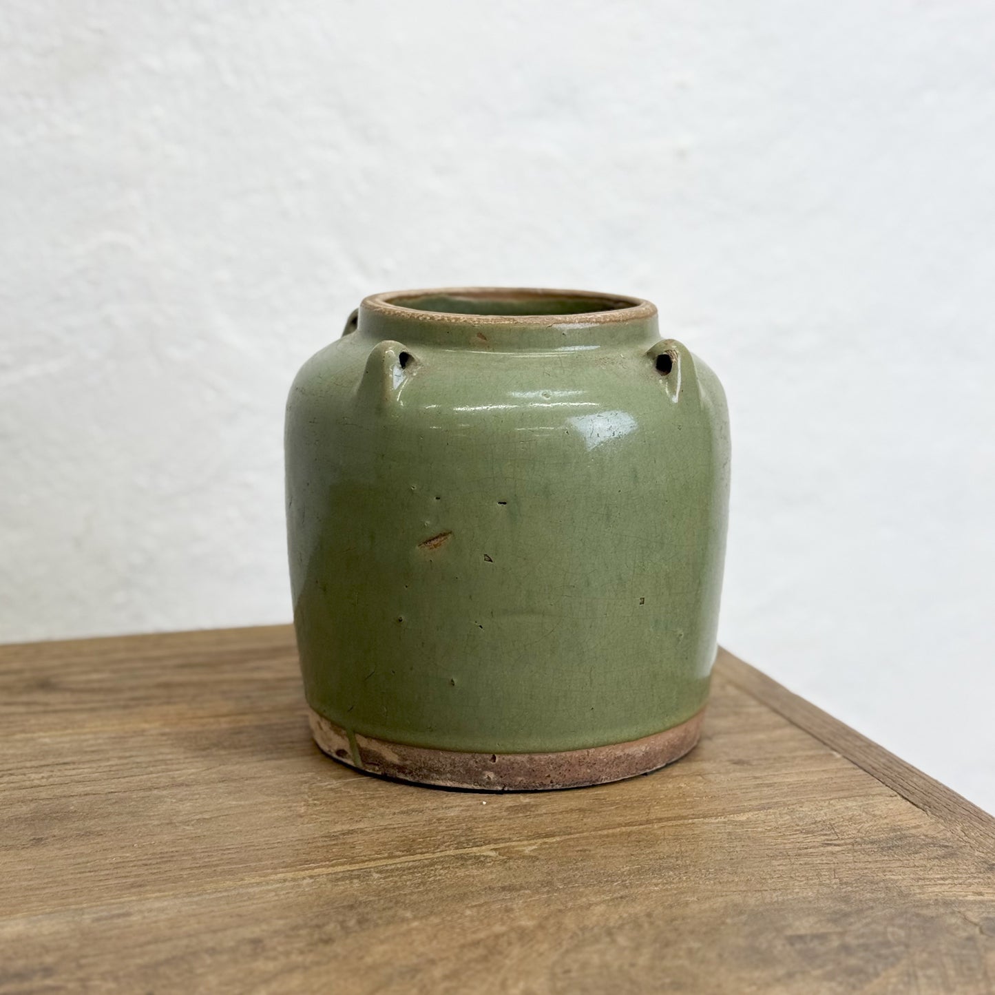 POR9986-China-Chinese-Celadon-Green-Ceramic-Pot-Vase-with-Handles-Vintage.2