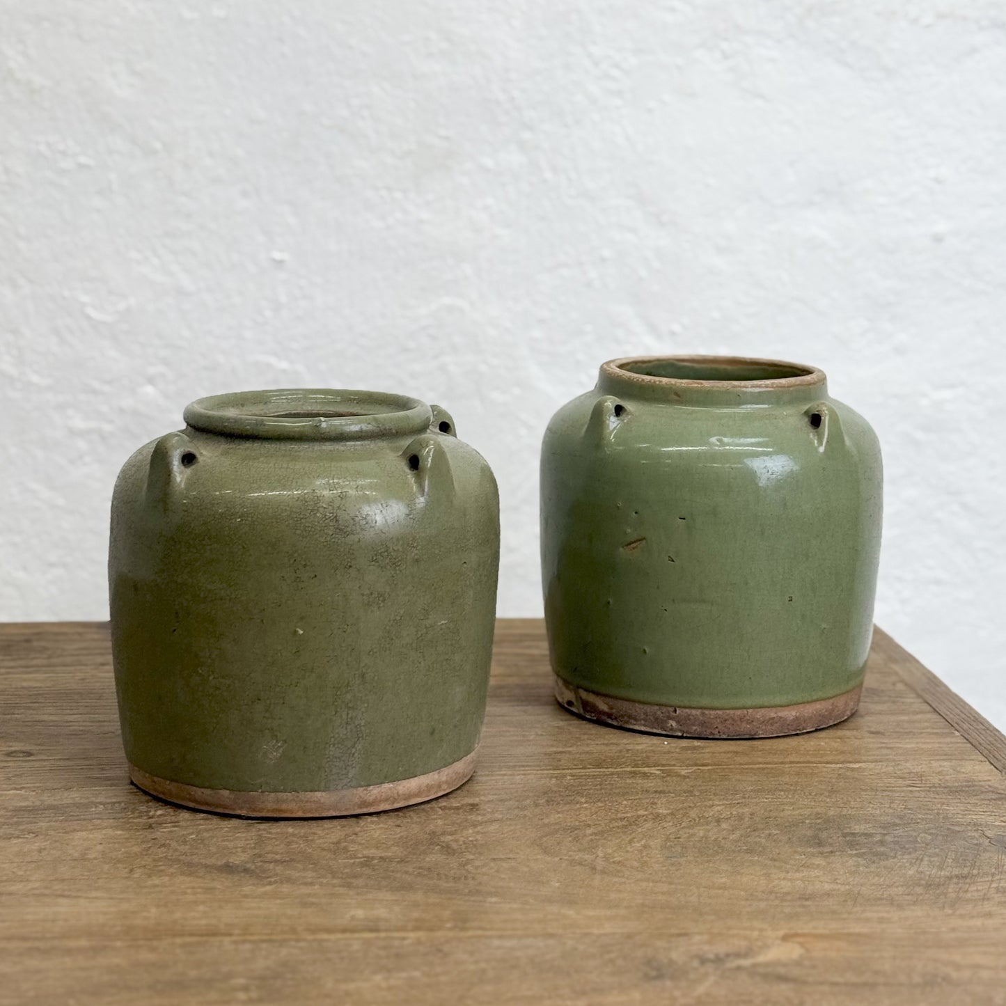 POR9986-China-Chinese-Celadon-Green-Ceramic-Pot-Vase-with-Handles-Vintage.3
