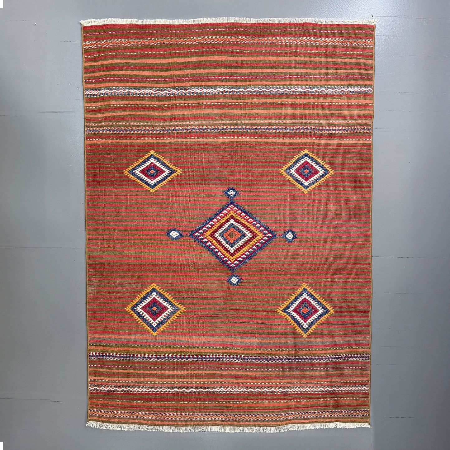 Vintage Cicim Kilim Turkish Rug