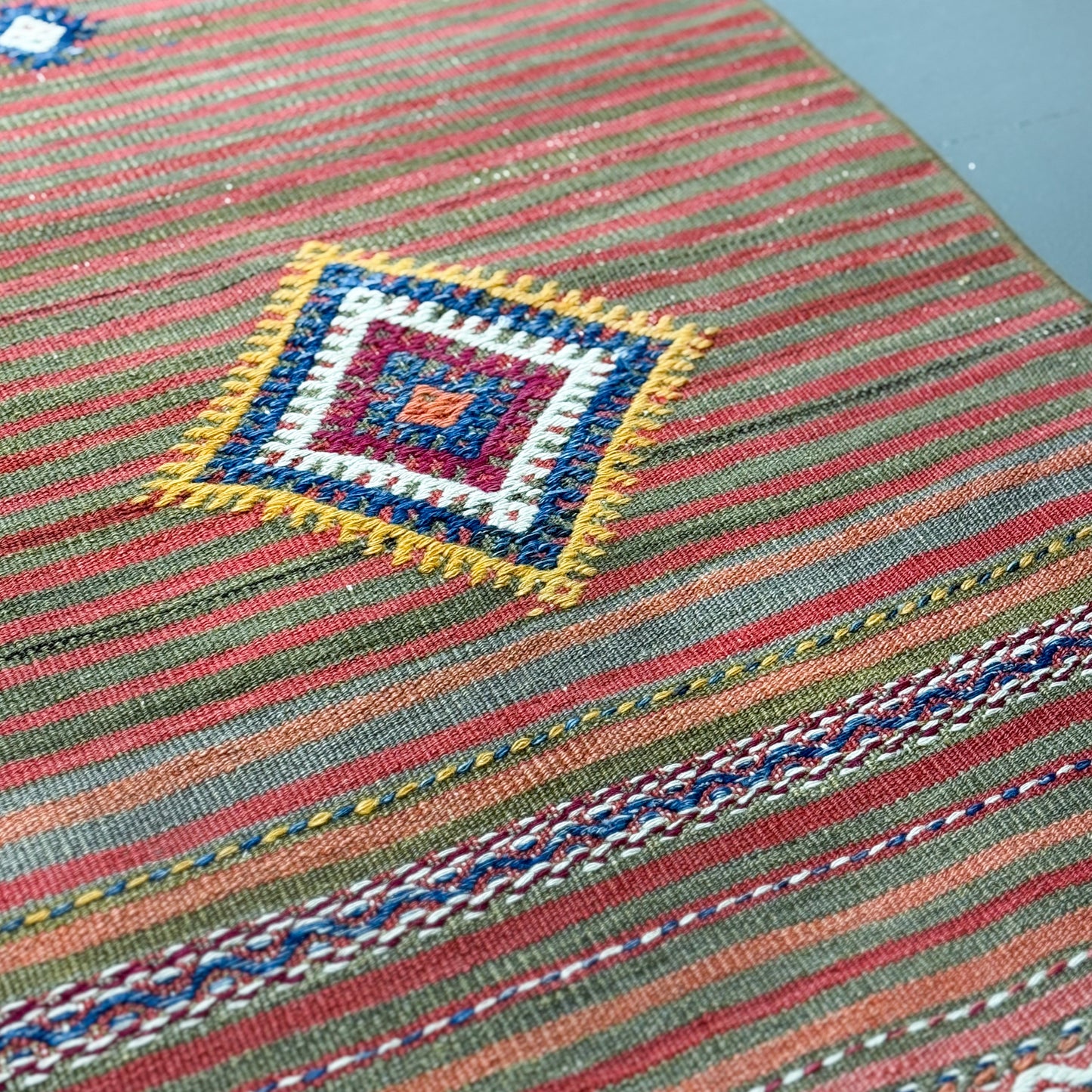Vintage Cicim Kilim Turkish Rug