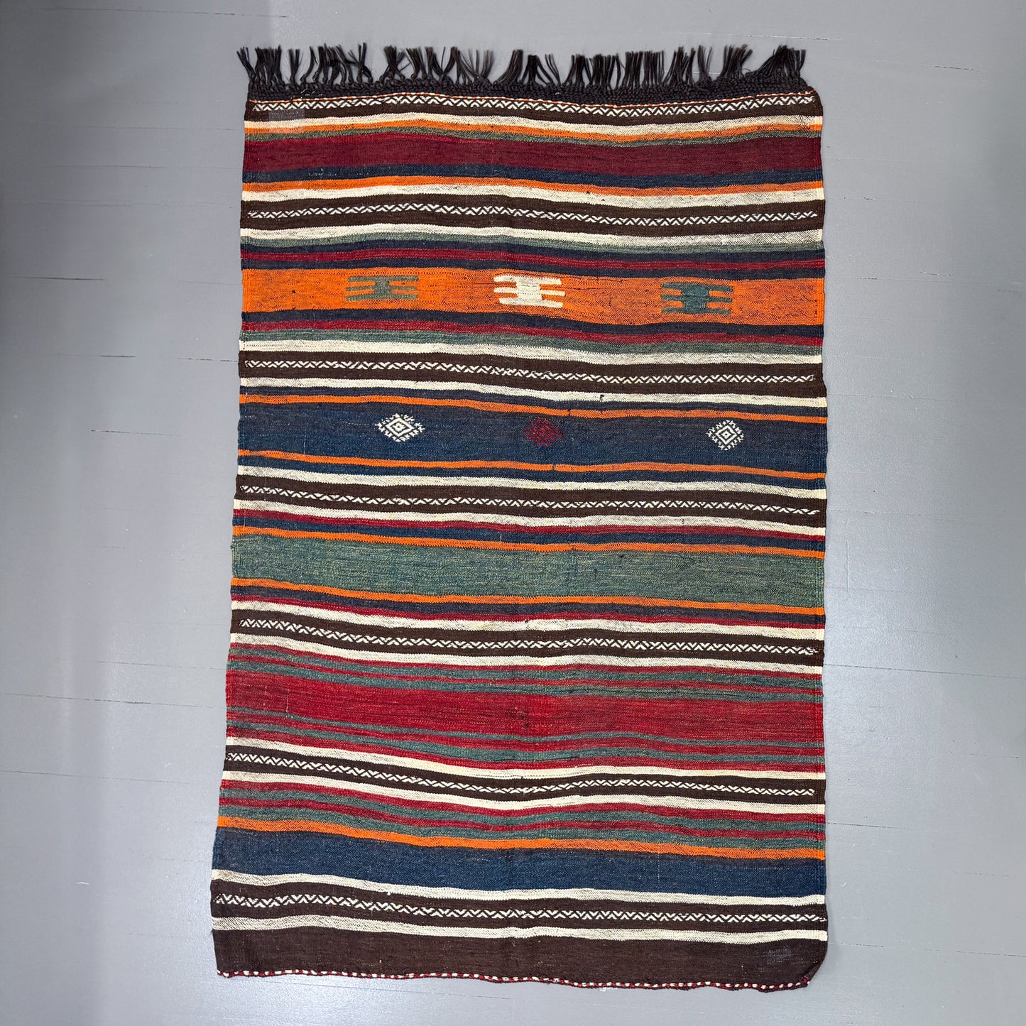 Vintage Karakecili Kilim Turkish Rug