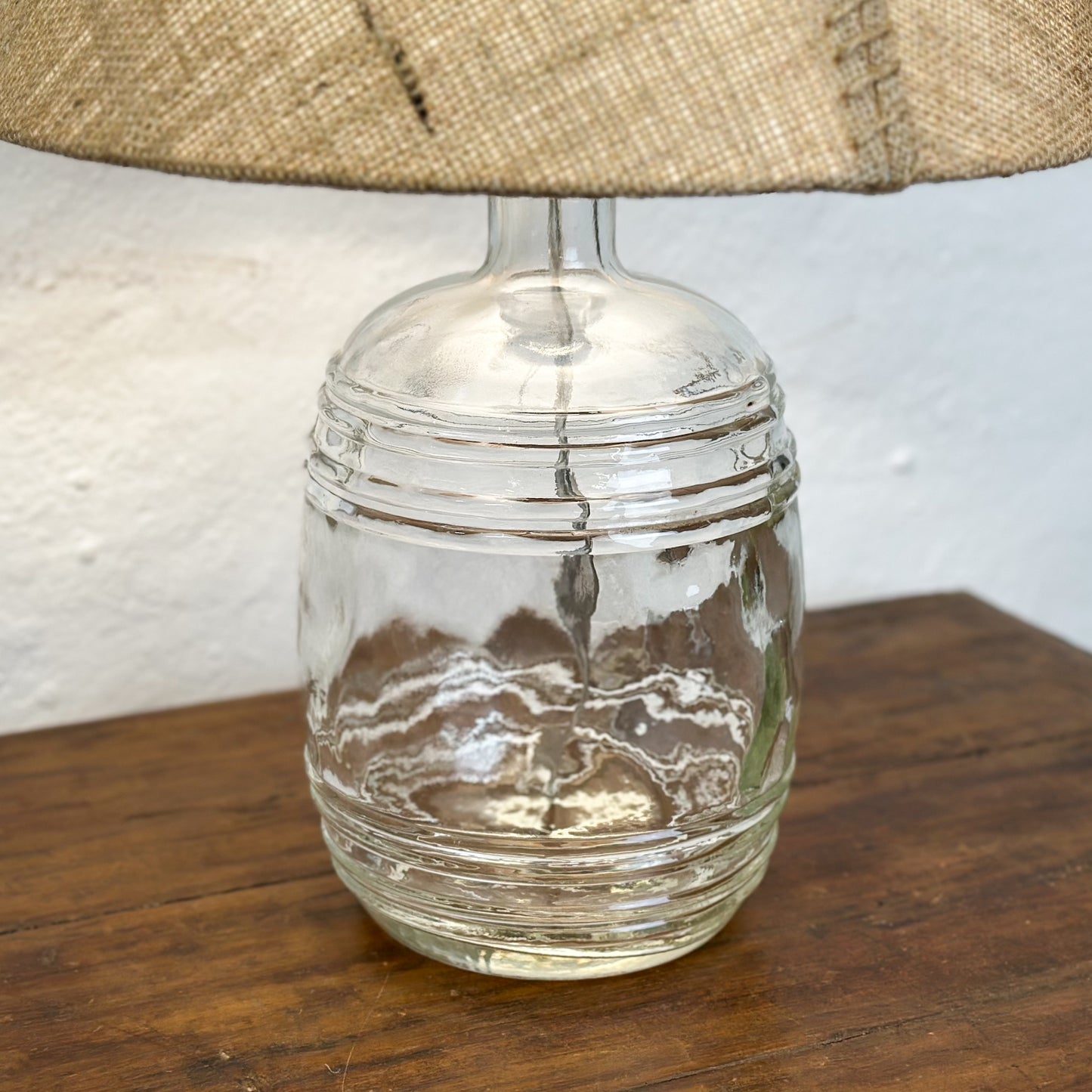 Vintage Glass Jar Lamp Base