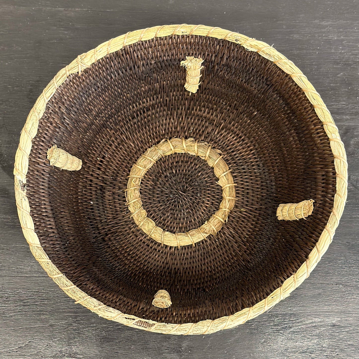 Vintage Makenge Basket Bowl - Zimbabwe