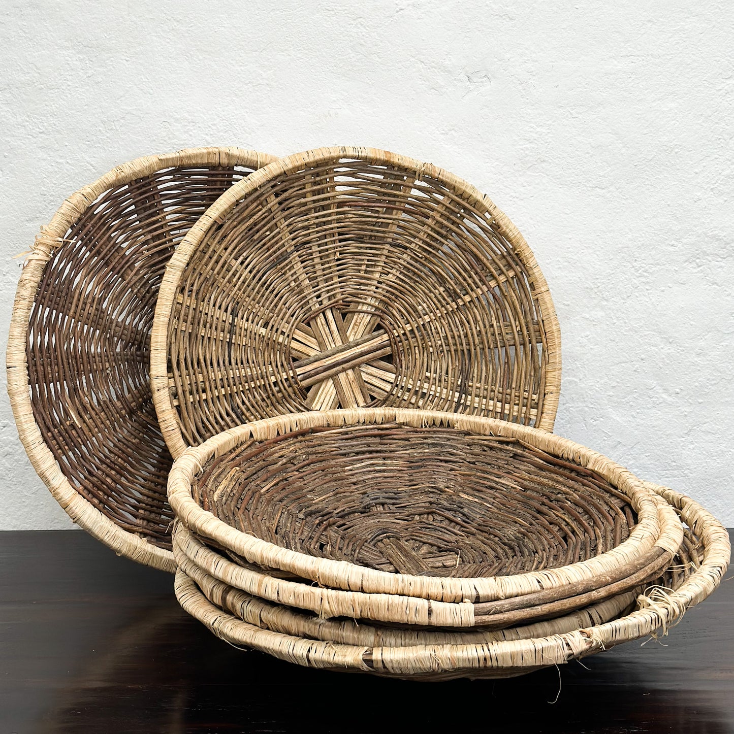 Vintage Round Tutsi Basket - Rwanda