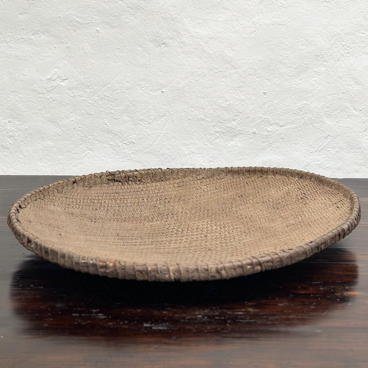 Vintage Oval Tutsi Winnowing Basket - Rwanda