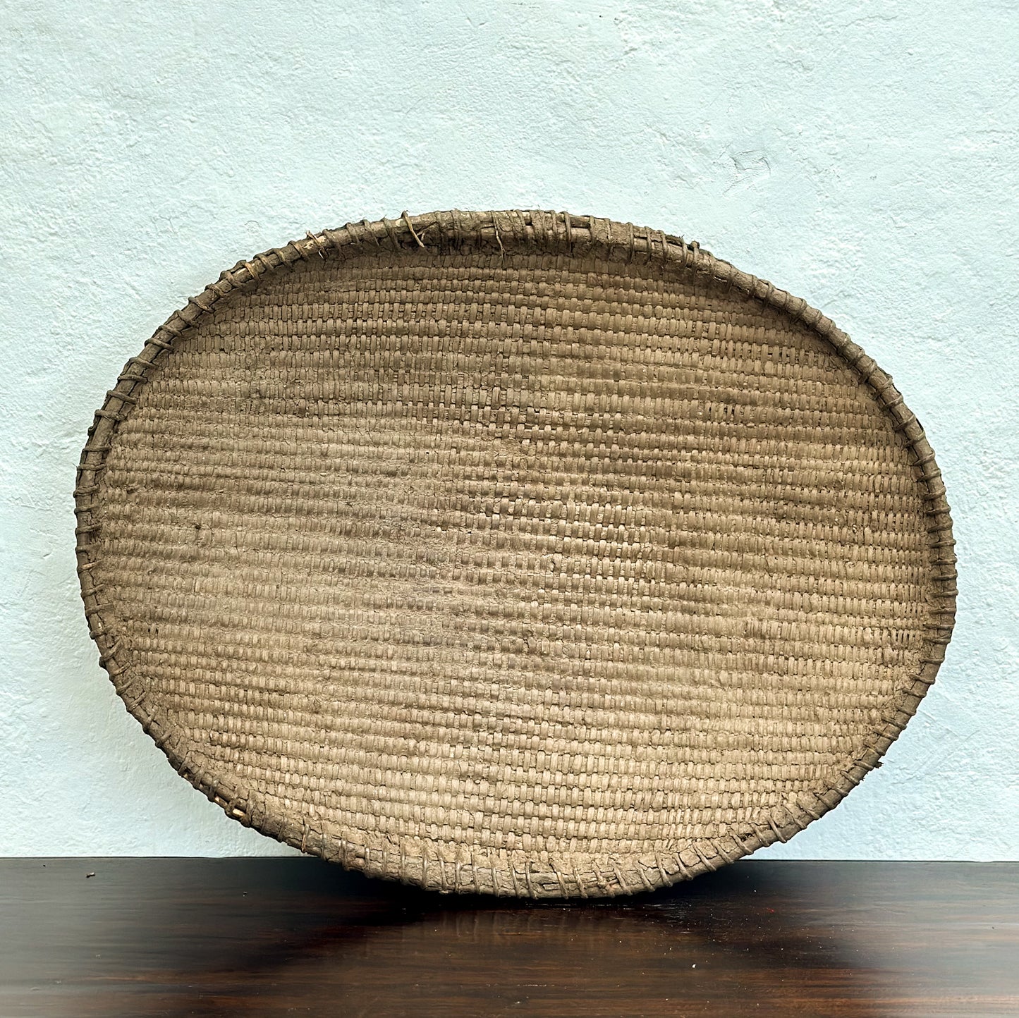 Vintage Oval Tutsi Winnowing Basket - Rwanda