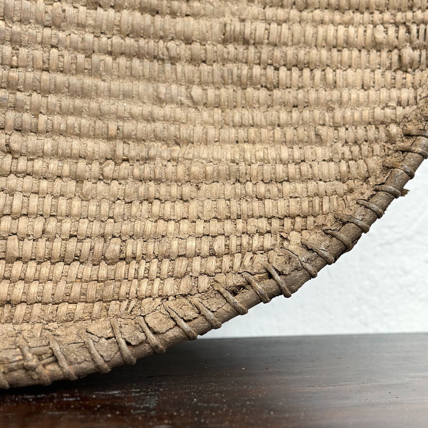 Vintage Oval Tutsi Winnowing Basket - Rwanda