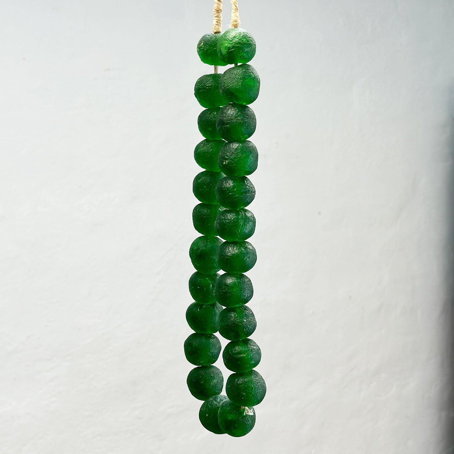 -Recycled-Glass-Trade-Beads-Ghana-Africa-African-Green