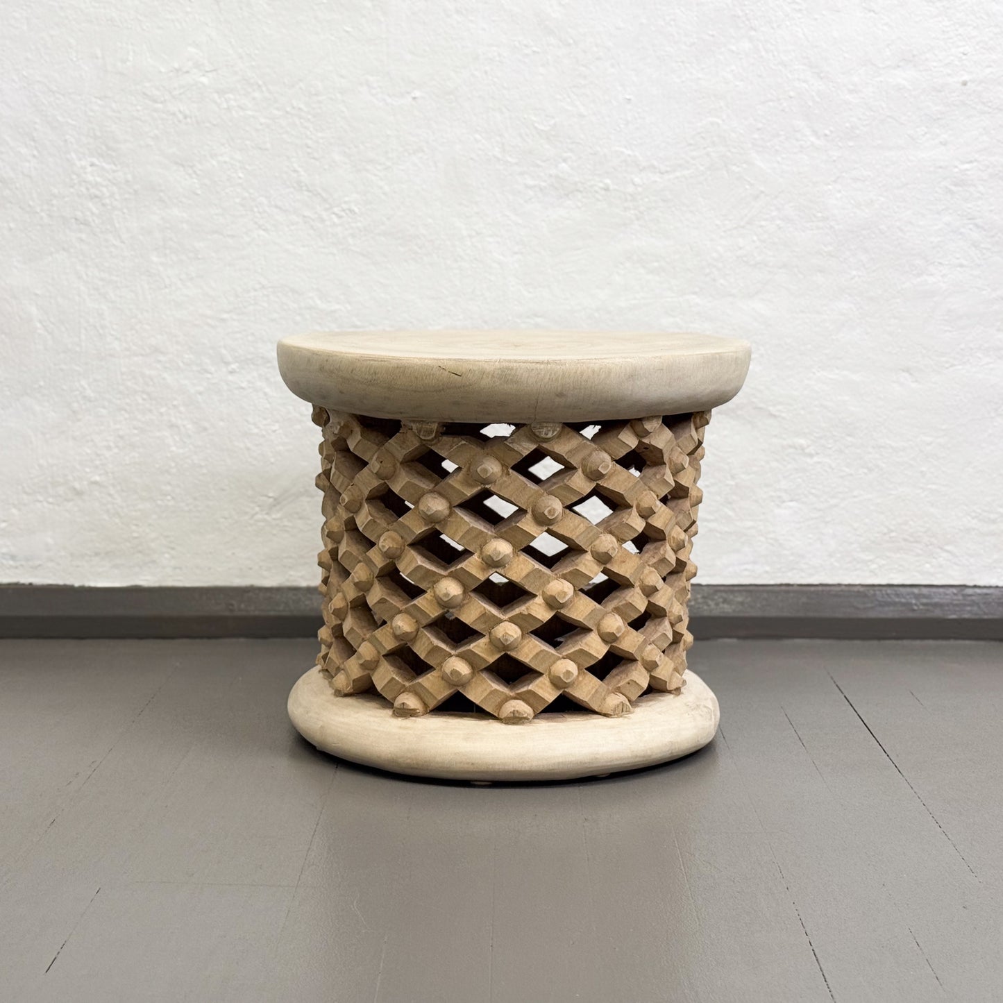 Flat Top Natural Bamileke Stool - Cameroon