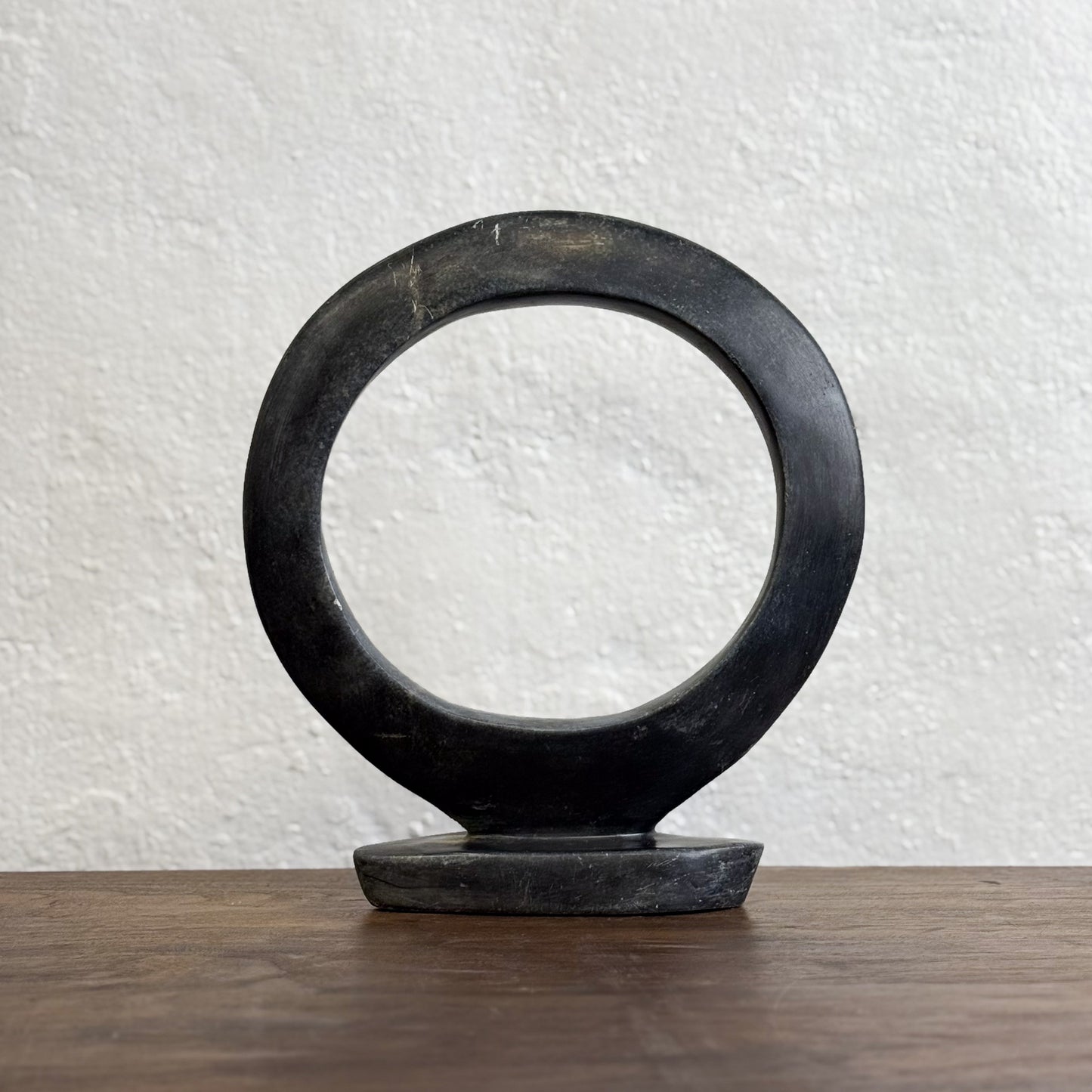 Circle Serpentine Stone Sculpture - Zimbabwe