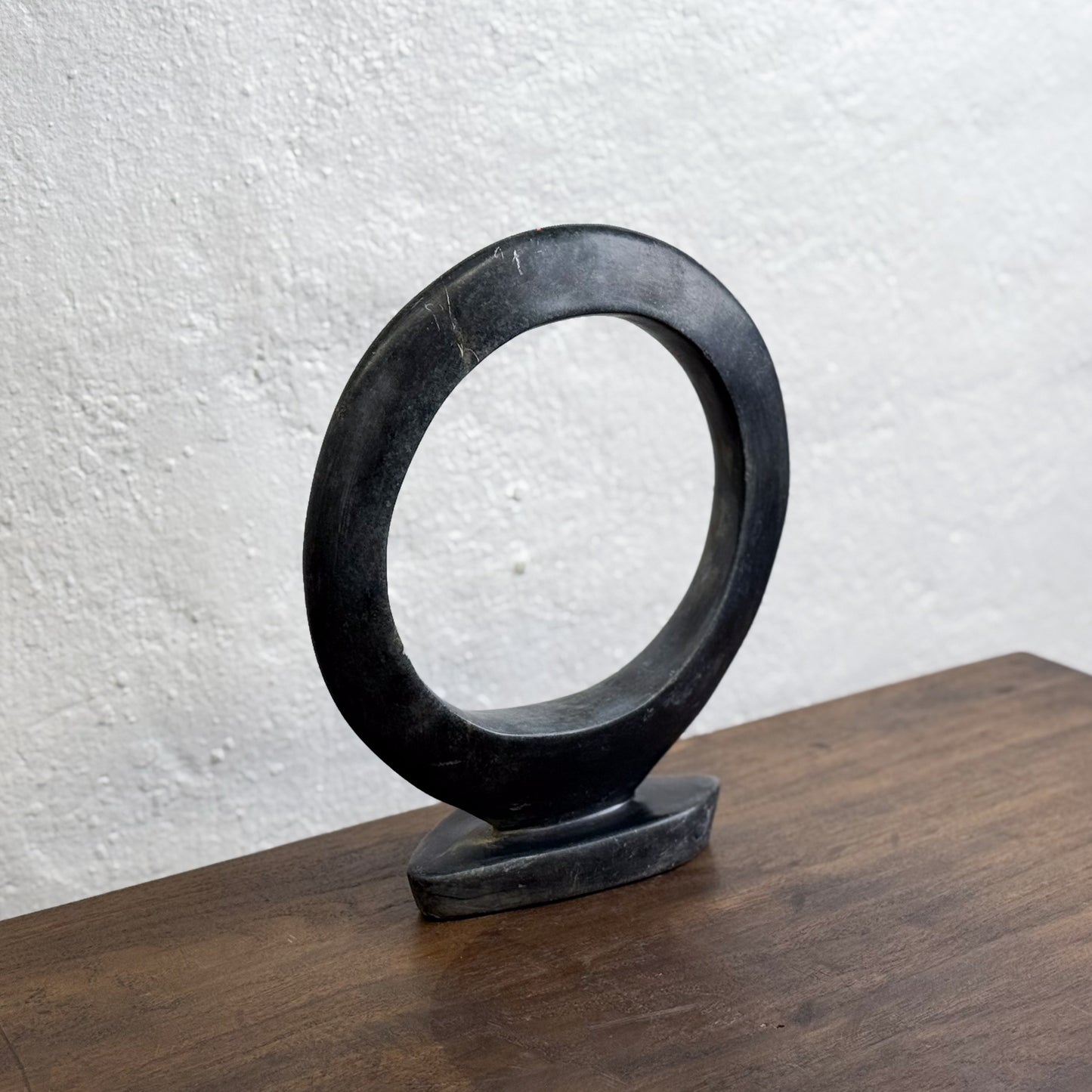 Circle Serpentine Stone Sculpture - Zimbabwe