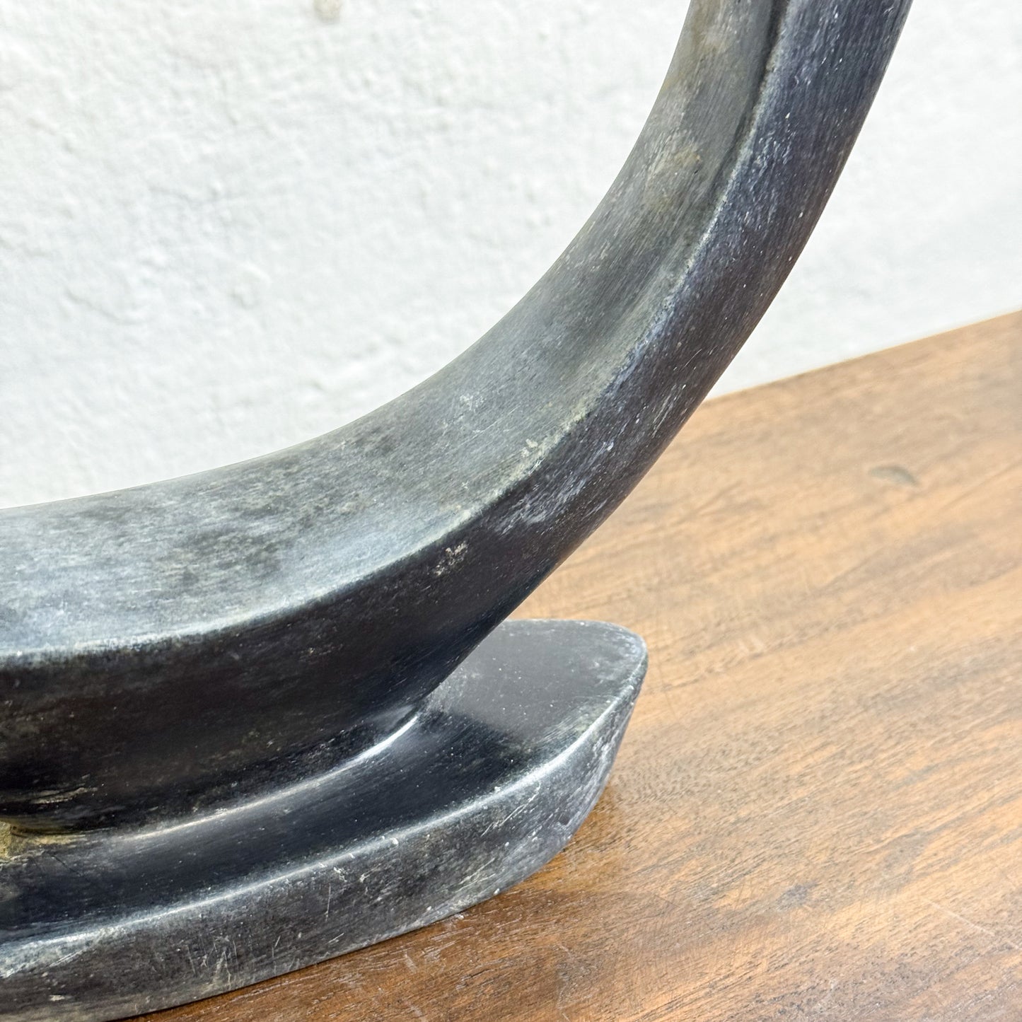 Circle Serpentine Stone Sculpture - Zimbabwe