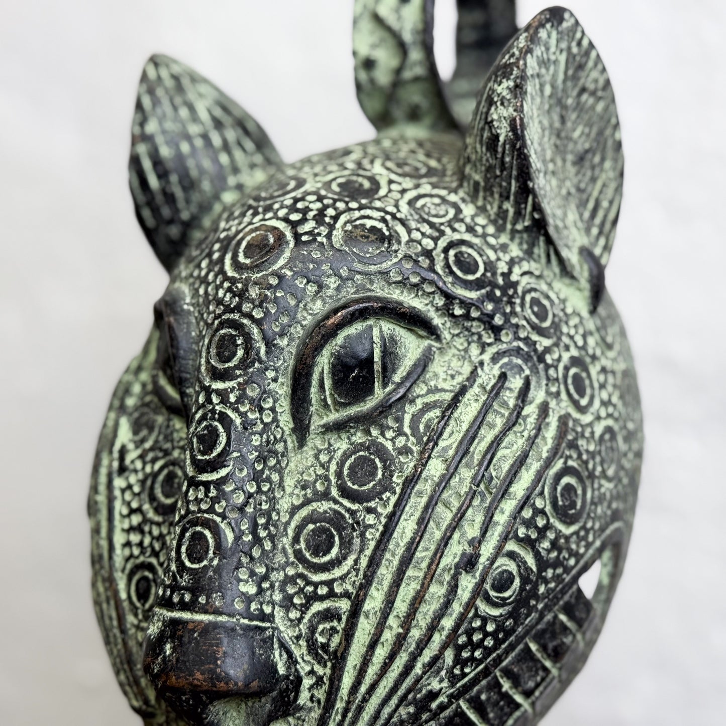 Bronze Leopard Head I - Benin