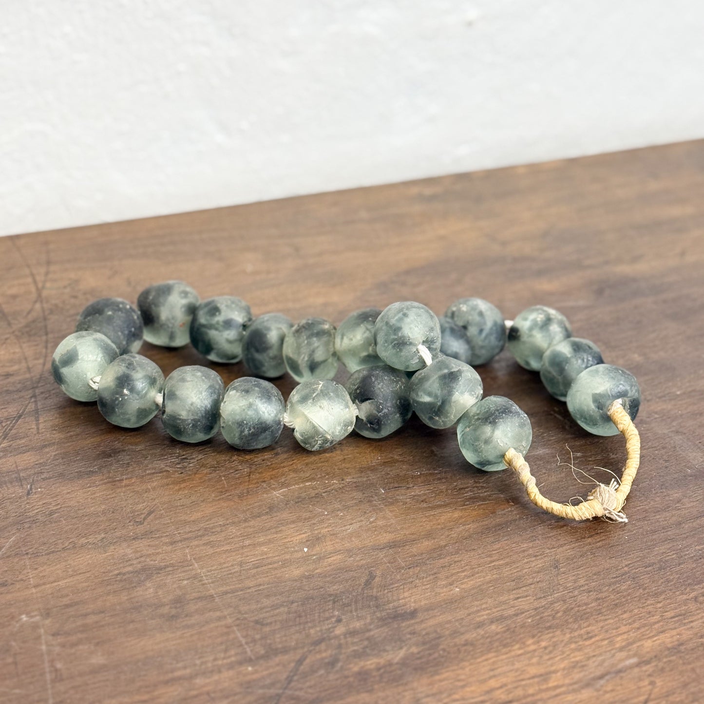 Grey Glass Beads - Ghana