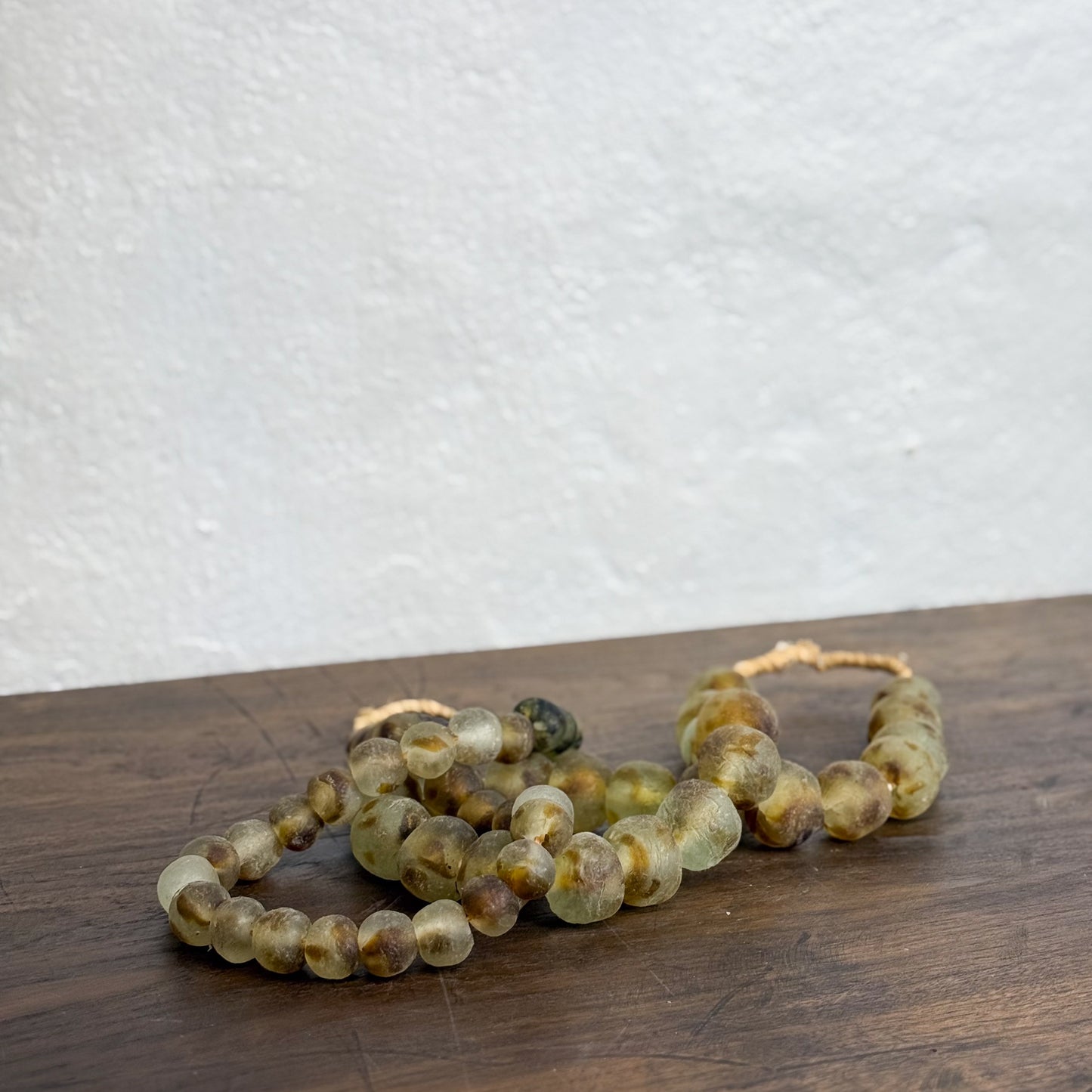 Mottled Brown Glass Beads - Ghana